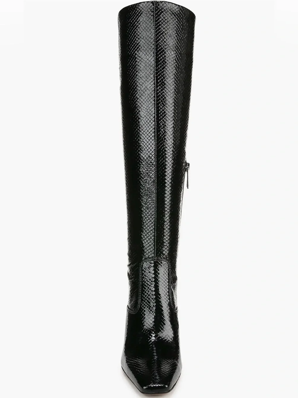 Franco Sarto Over the Knee Black Faux Snakeskin Embossed boots
